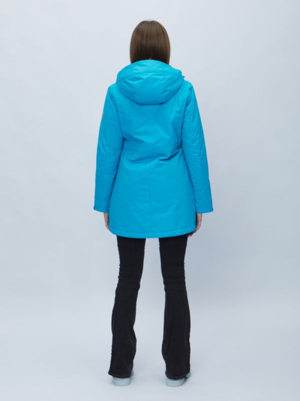 Women's blue hooded parka 551996S